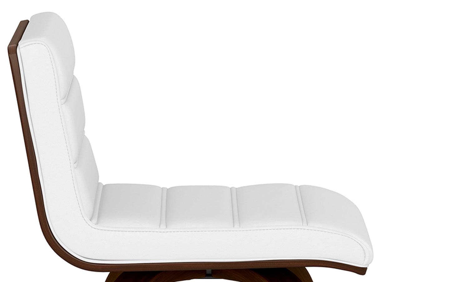 White Vegan Leather | Roland Swivel Bar Stool in Vegan Leather