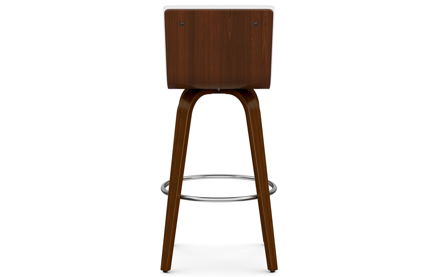 White Vegan Leather | Roland Swivel Bar Stool in Vegan Leather