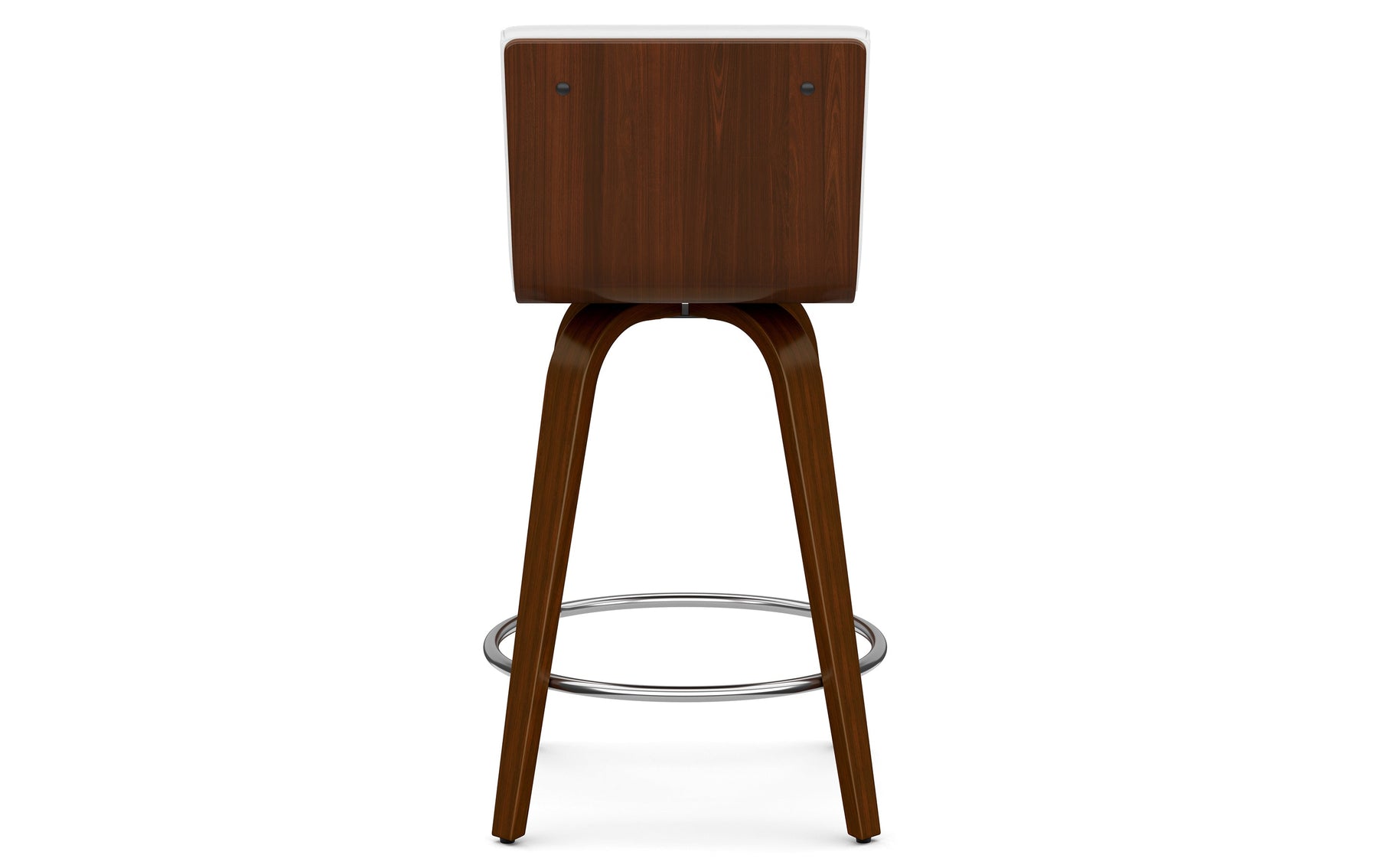 White Vegan Leather | Roland Swivel Counter Height Stool in Vegan Leather