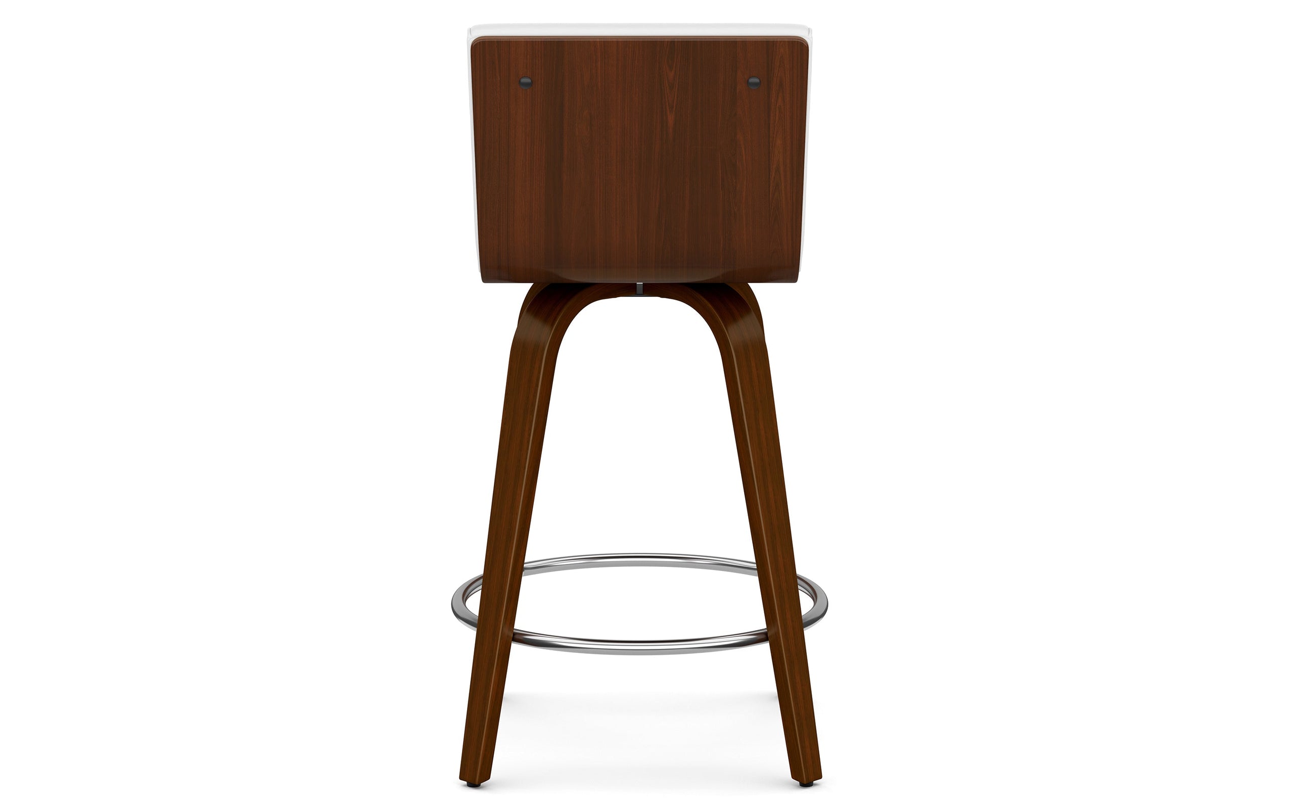 White Vegan Leather | Roland Swivel Counter Height Stool in Vegan Leather