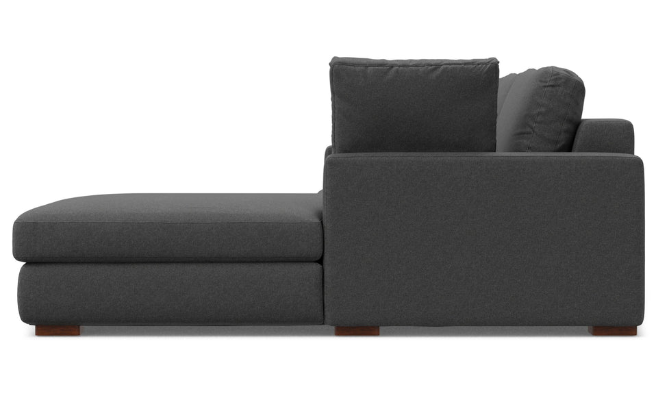 Pebble Grey Performance Fabric | Charlie Deep Seater Right Sectional
