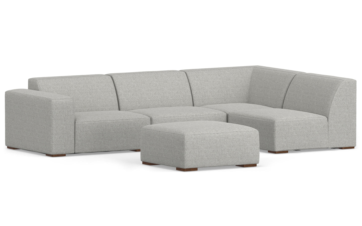 Rex Right Sectional and Ottoman in Performance Fabric
