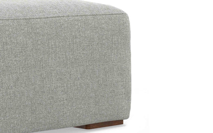 Pale Grey Performance Fabric | Rex Right Sectional and Ottoman Performance Fabric