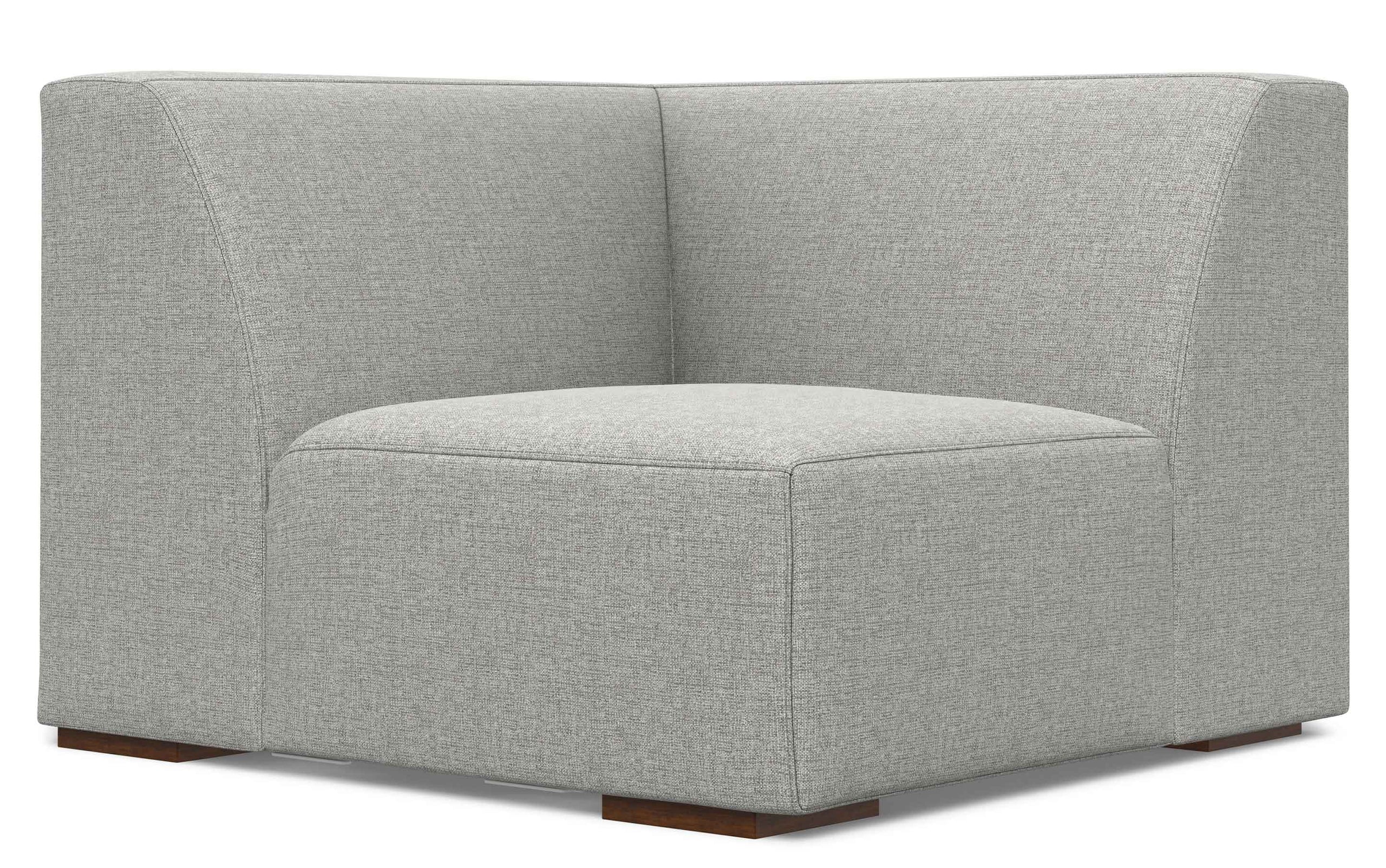 Pale Grey Performance Fabric | Rex Right Sectional and Ottoman Performance Fabric