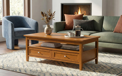 Light Golden Brown | Warm Shaker Coffee Table