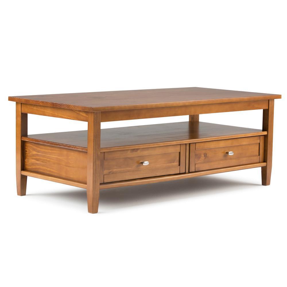 Light Golden Brown | Warm Shaker 48 inch Coffee Table