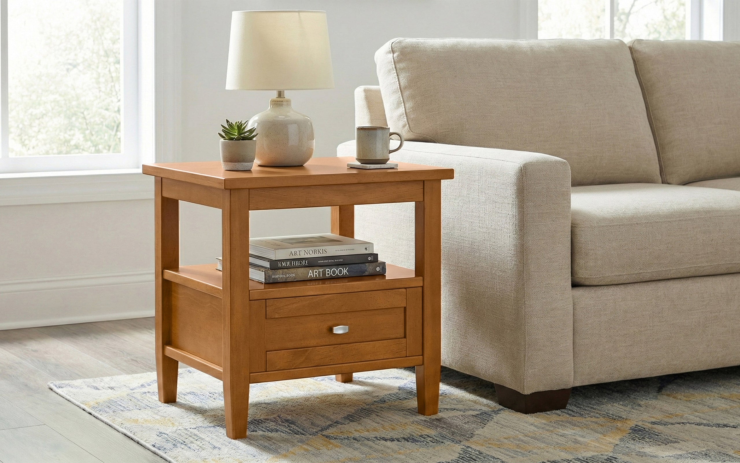 Light Golden Brown | Warm Shaker End Table