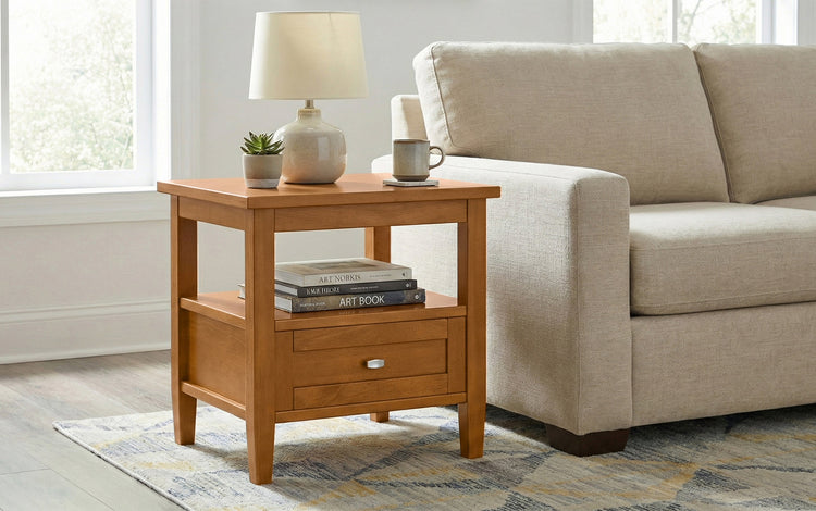 Light Golden Brown | Warm Shaker End Table