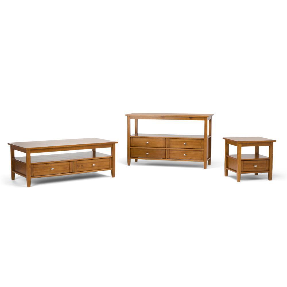 Light Golden Brown | Warm Shaker 48 inch Console Sofa Table