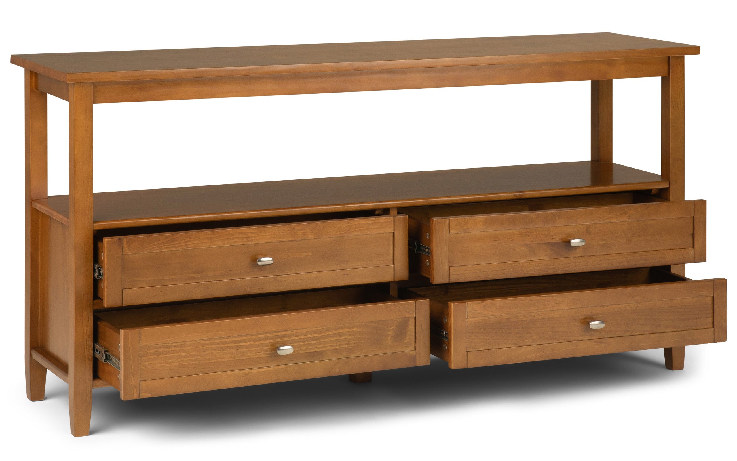 Light Golden Brown | Warm Shaker Wide Console Sofa Table