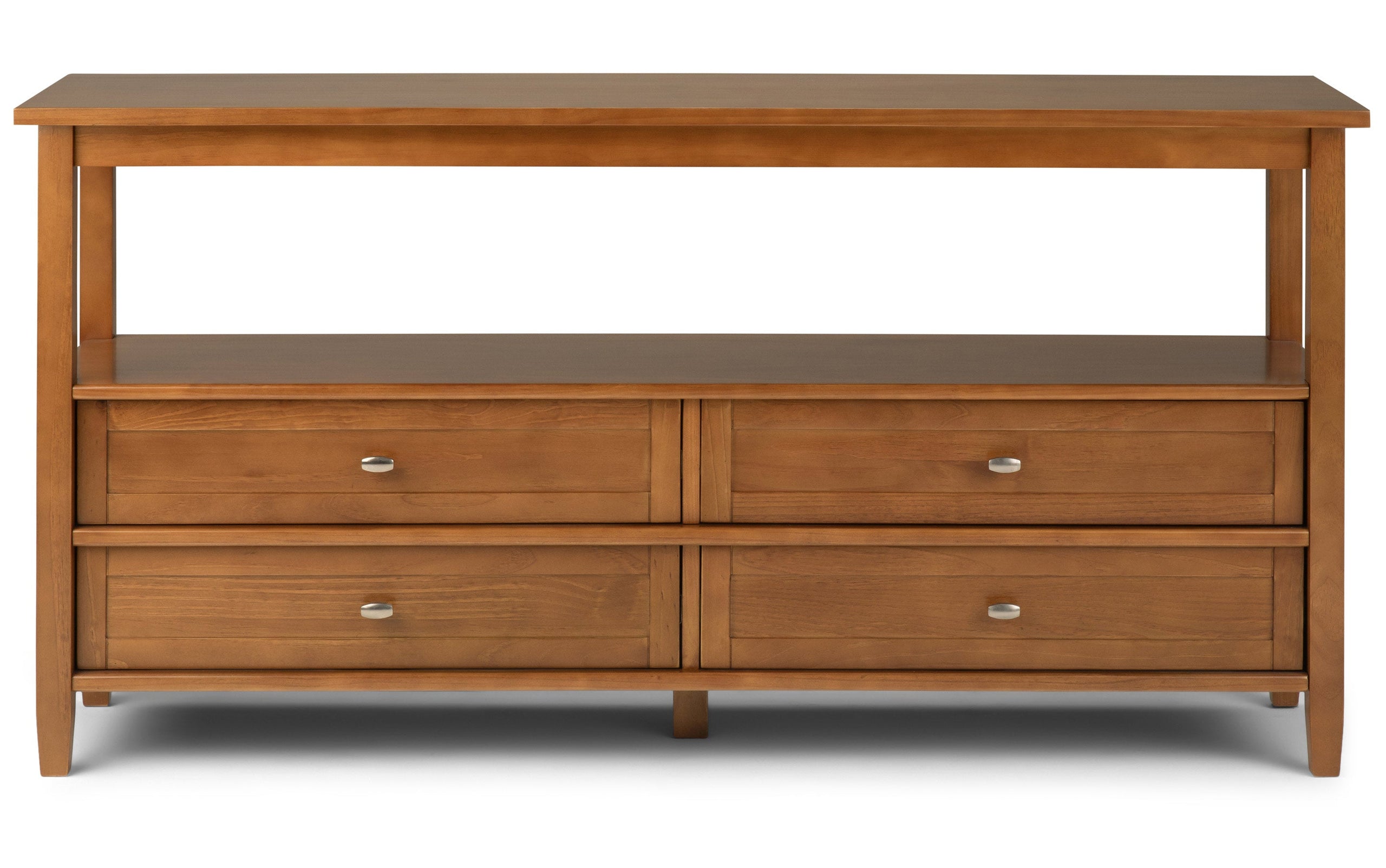 Light Golden Brown | Warm Shaker Wide Console Sofa Table