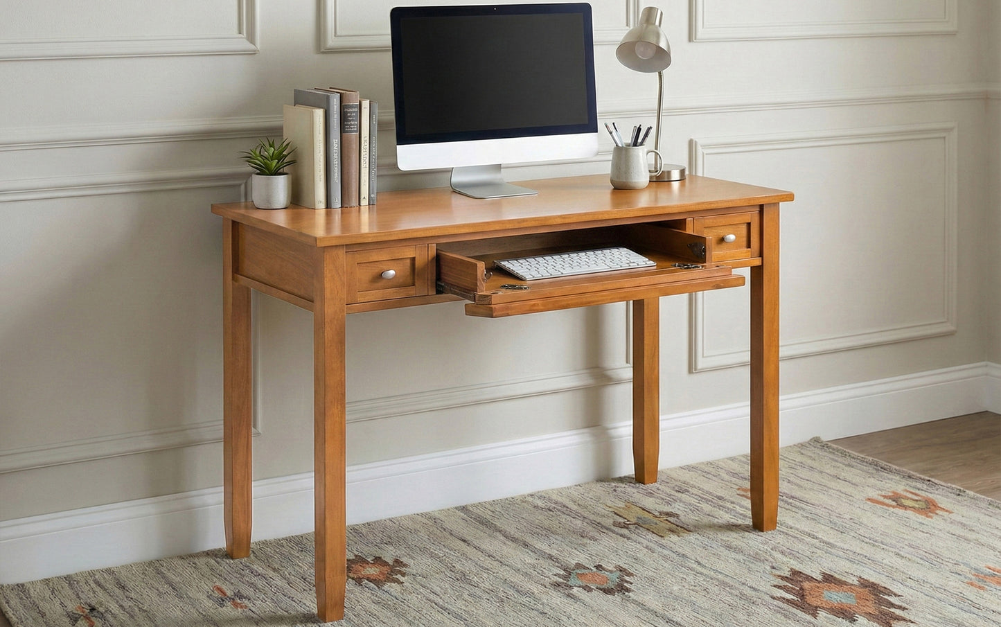 Light Golden Brown | Warm Shaker 48 inch Desk