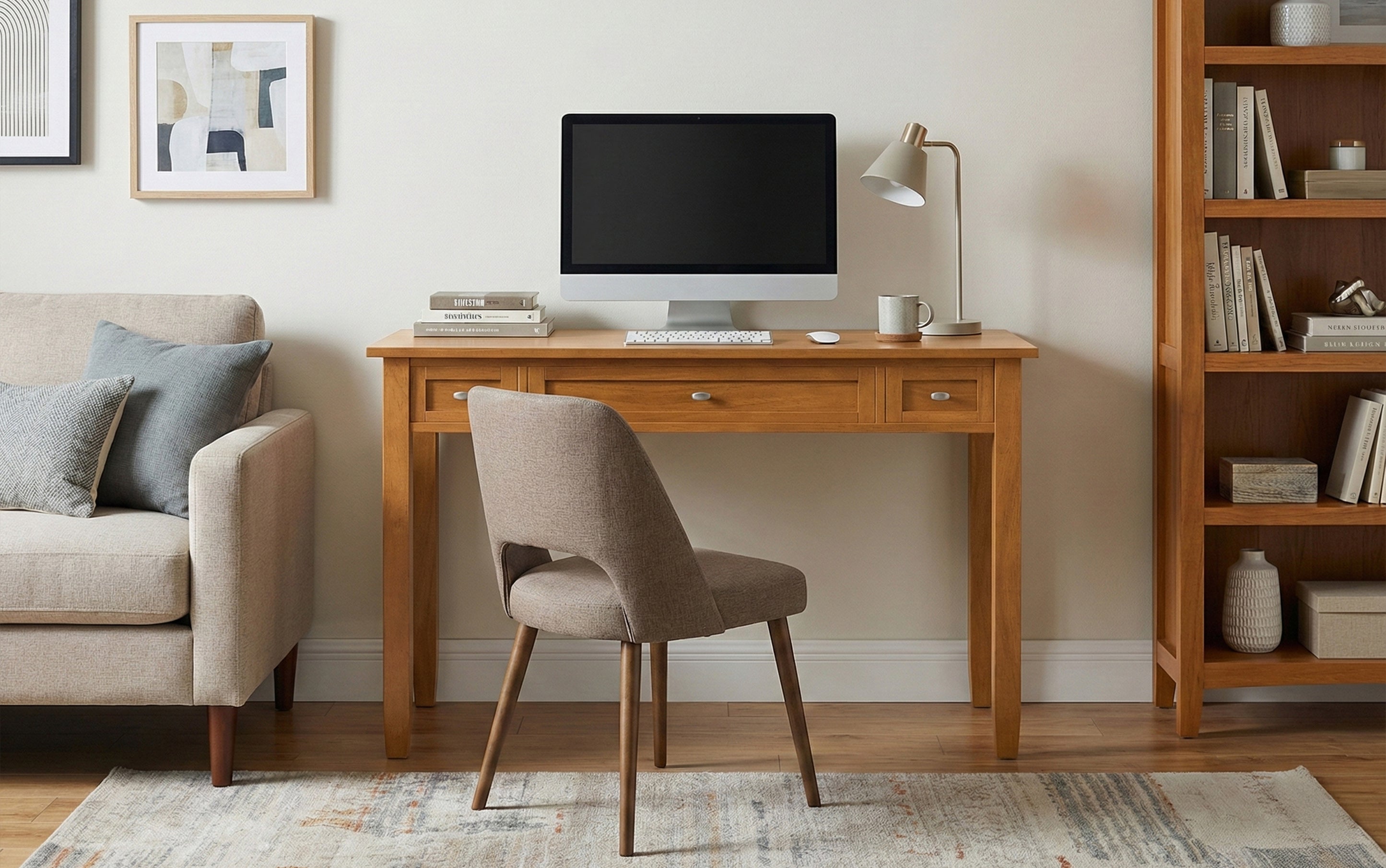 Solid Wood Desk | Warm Shaker Desk – Simpli Home