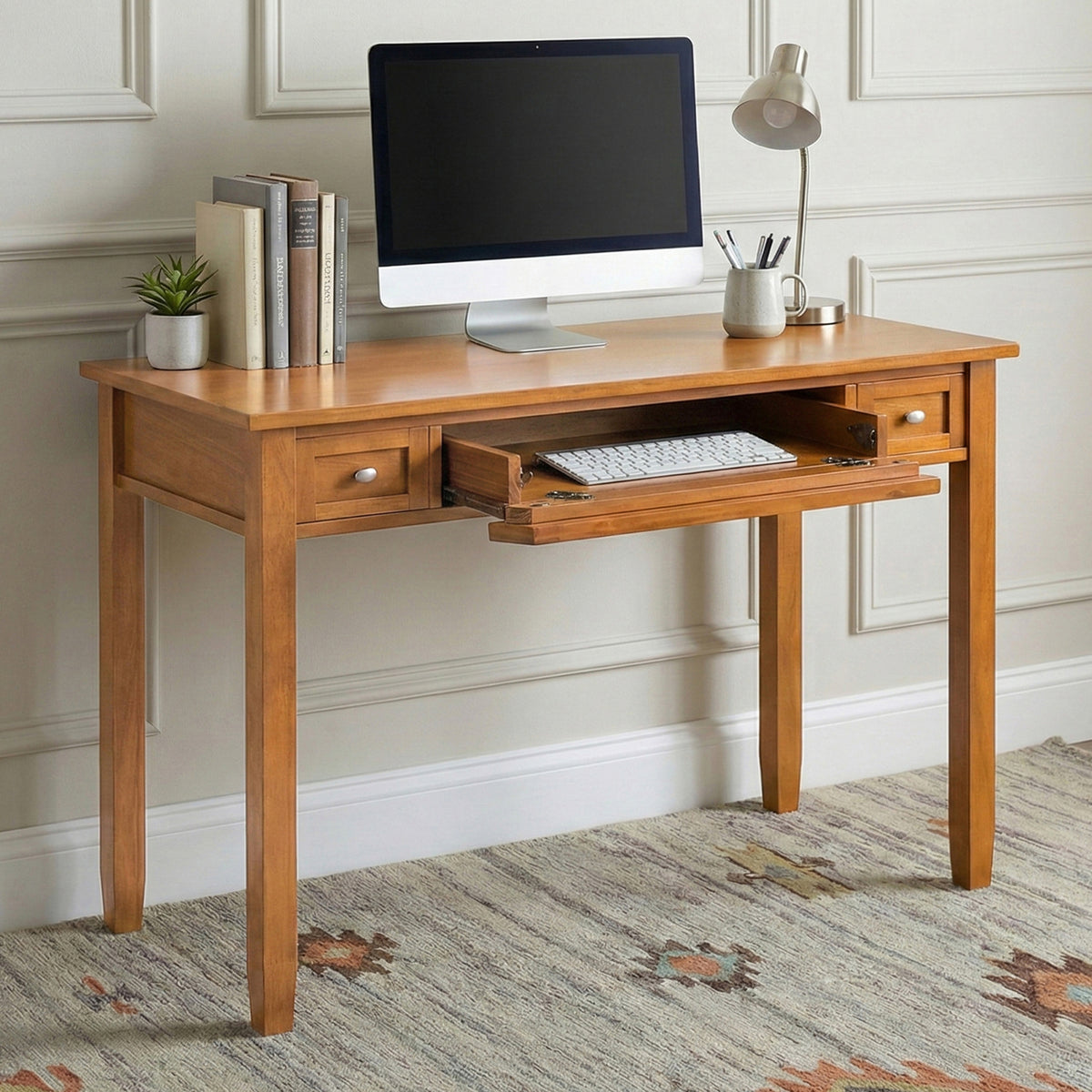 Light Golden Brown | Warm Shaker 48 inch Desk