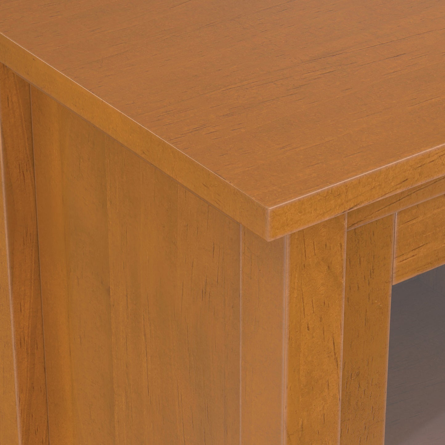 Light Golden Brown | Warm Shaker Low Storage Cabinet