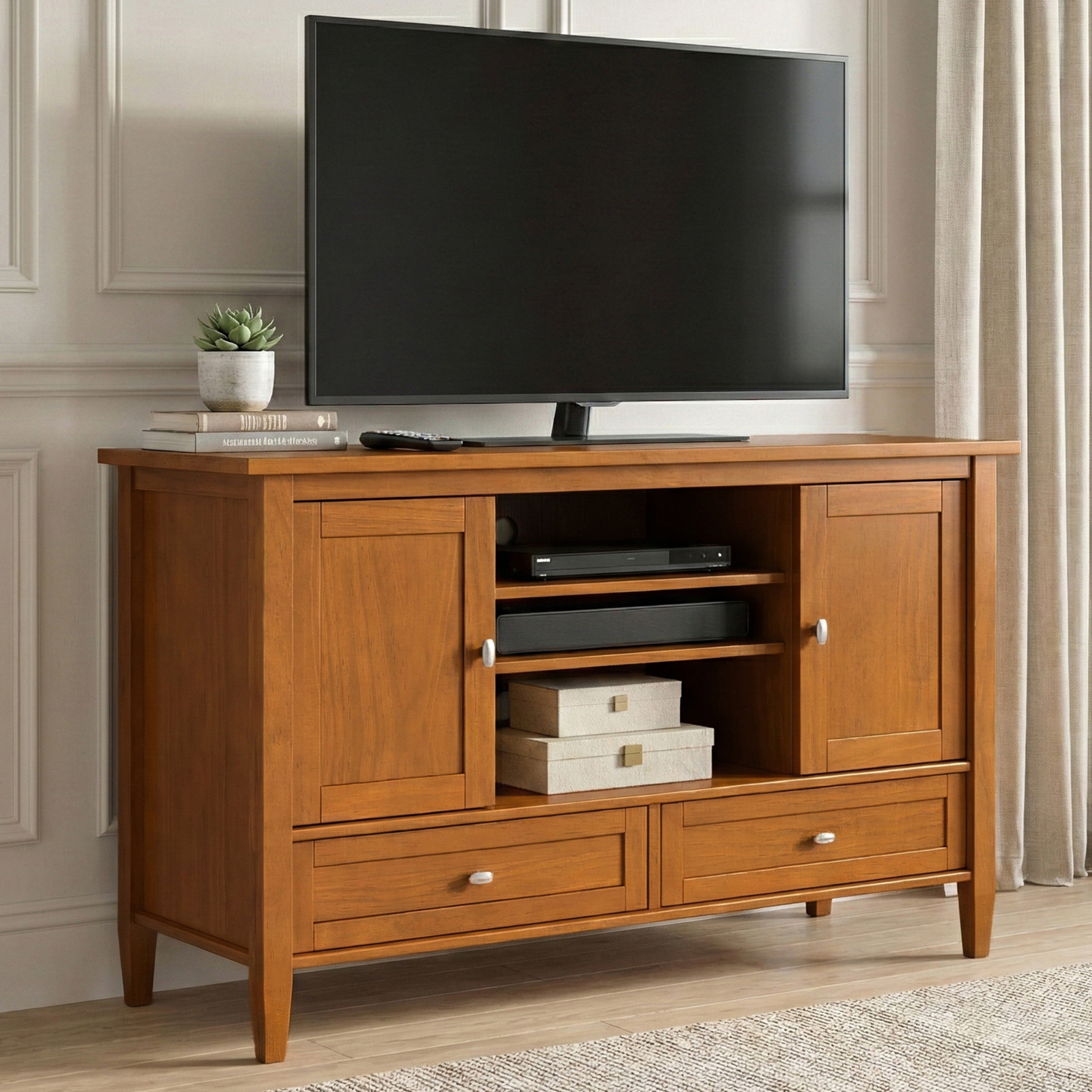 47 Inch TV Stand | Warm Shaker Media Console – Simpli Home