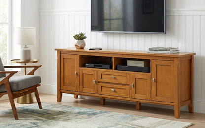 Light Golden Brown | Warm Shaker 72 inch TV Stand