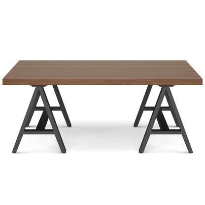 Sawhorse Metal/Wood Coffee Table
