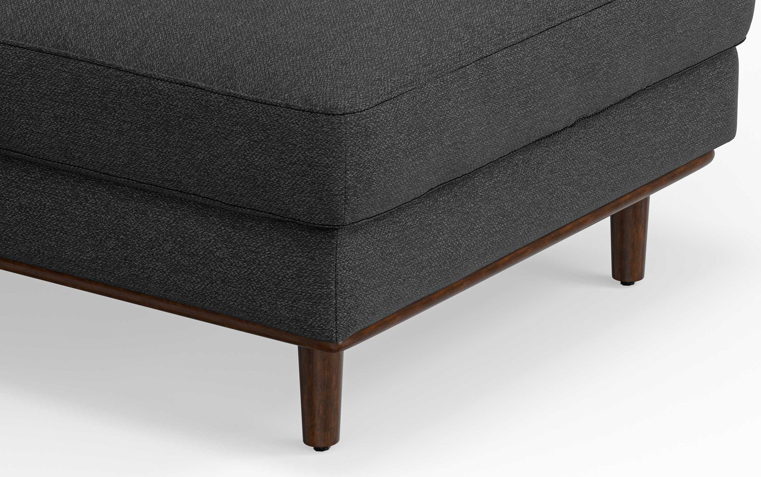 Charcoal Grey Woven-Blend Fabric | Morrison Left Sectional