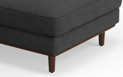 Charcoal Grey Woven-Blend Fabric | Morrison Left Sectional