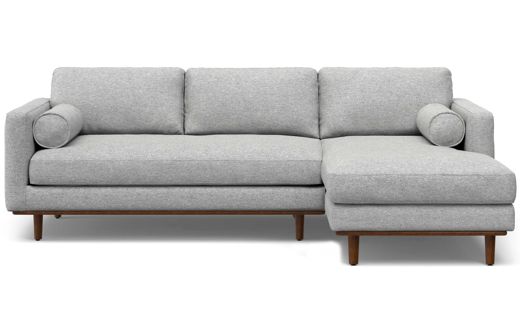 Mist Grey Woven Polyester Fabric | Morrison Mid Century Sectional
