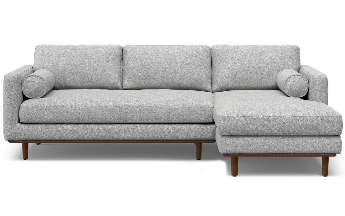 Morrison Right Sectional Sofa in Woven-Blend Fabric