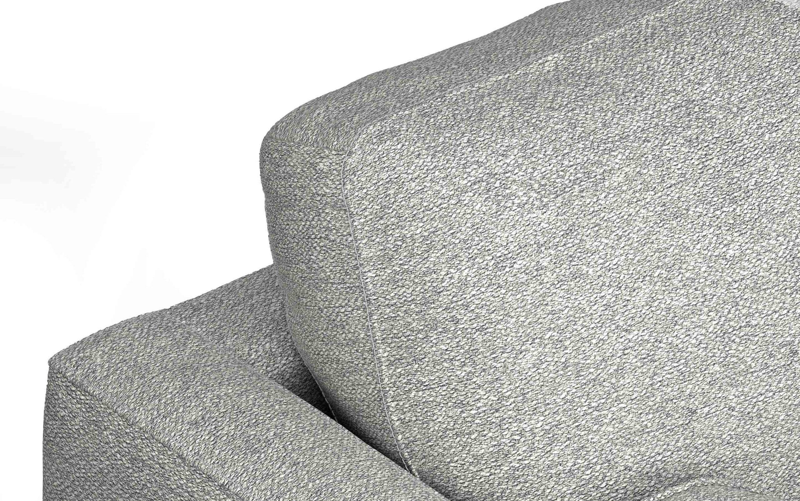 Mist Grey Woven-Blend Fabric | Morrison Left Sectional