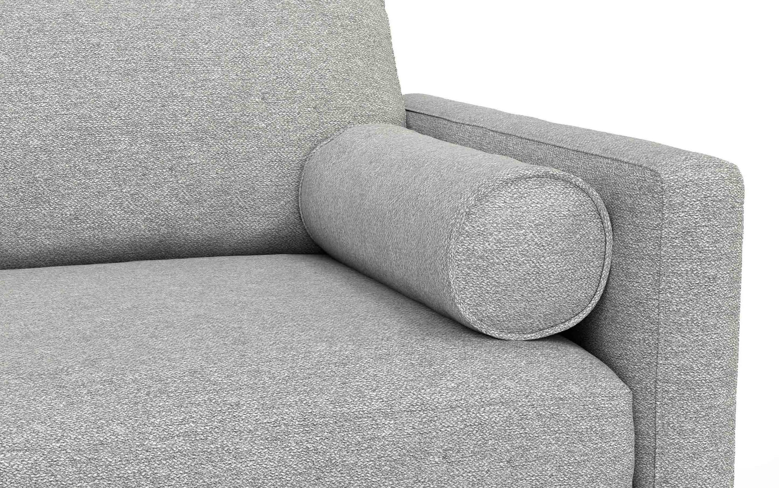 Mist Grey Woven-Blend Fabric | Morrison Left Sectional