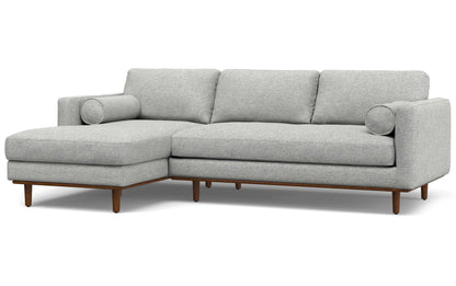 Mist Grey Woven-Blend Fabric | Morrison Left Sectional