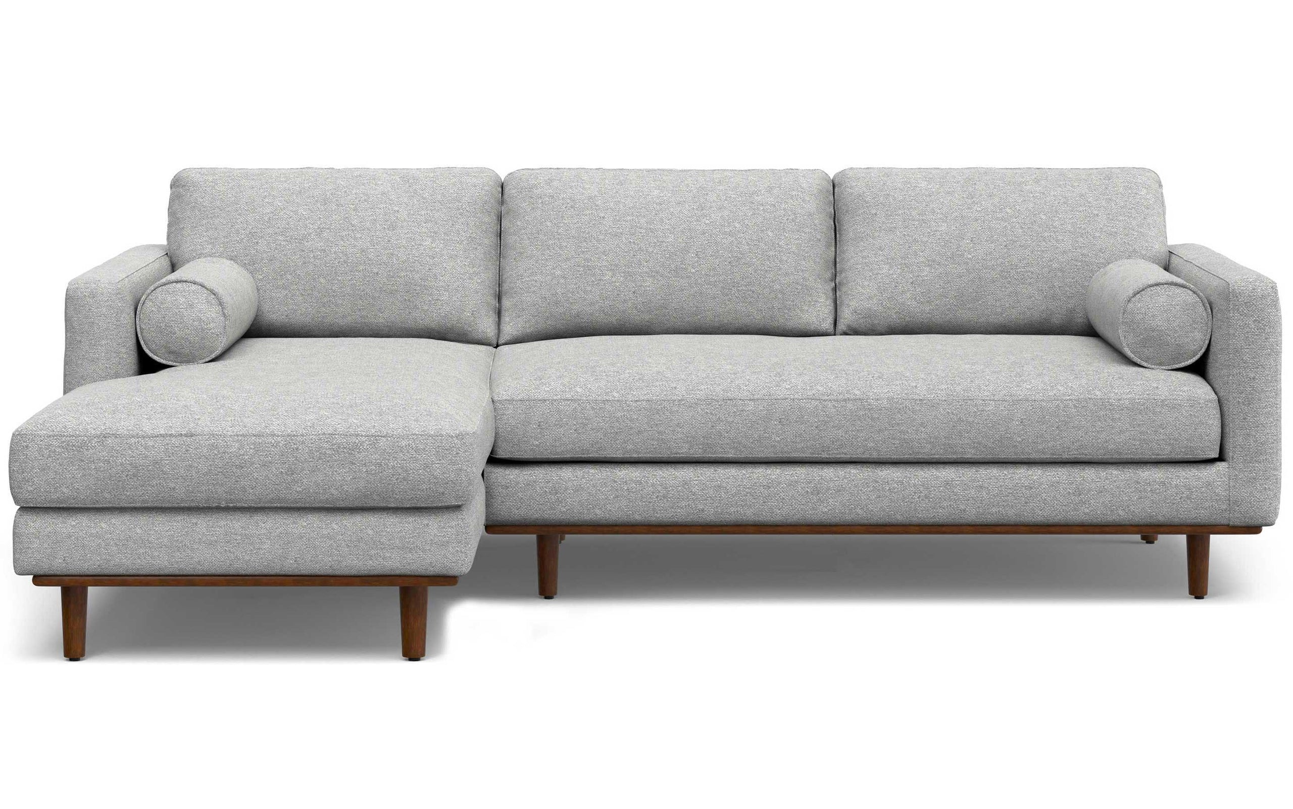 Mist Grey Woven-Blend Fabric | Morrison Left Sectional