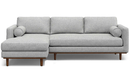Mist Grey Woven-Blend Fabric | Morrison Left Sectional