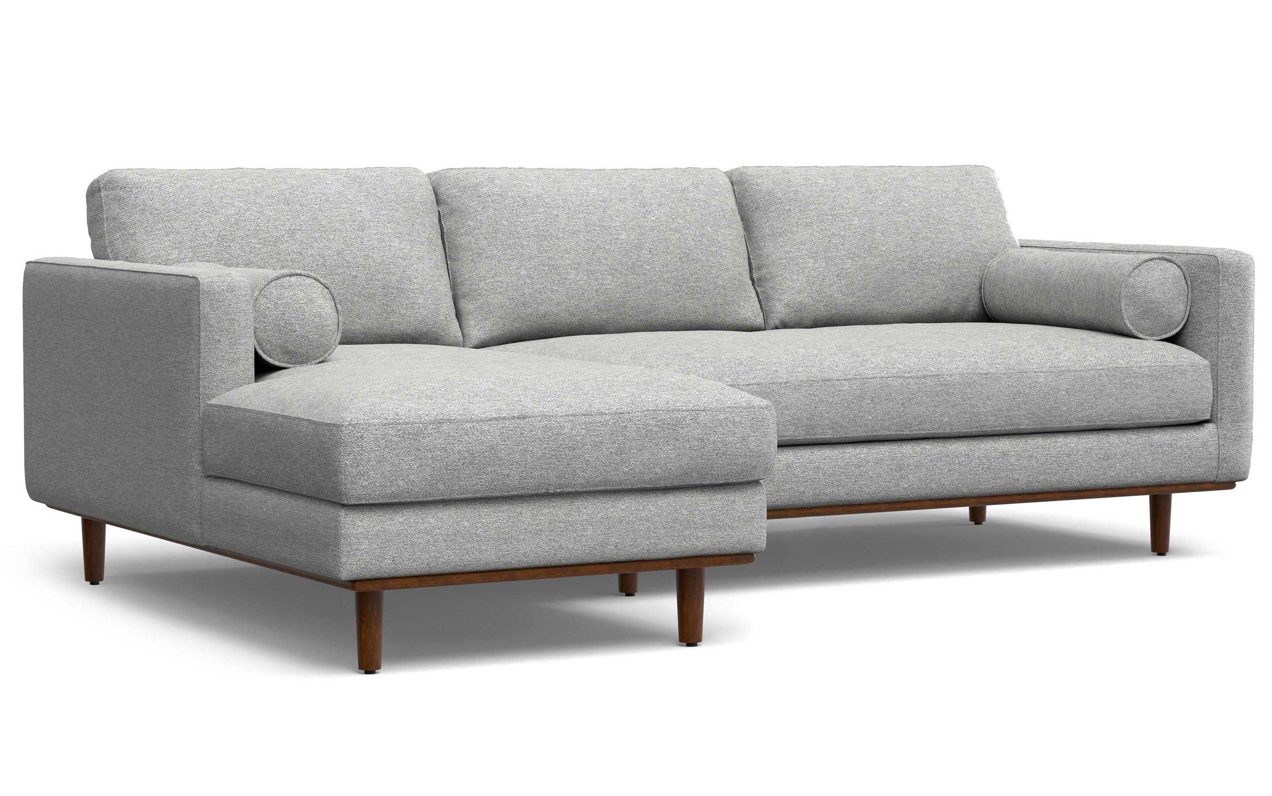 Mist Grey Woven-Blend Fabric | Morrison Left Sectional