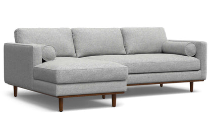 Mist Grey Woven-Blend Fabric | Morrison Left Sectional