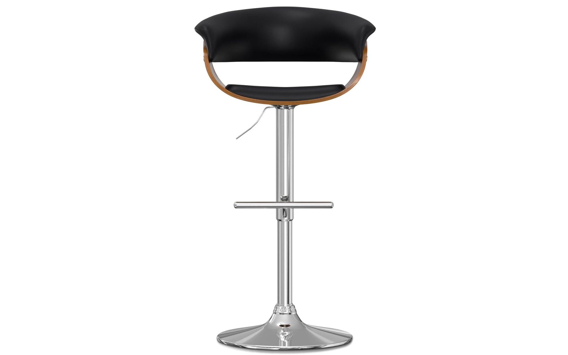 Black Vegan Leather | Sheldon Adjustable Swivel Bar Stool