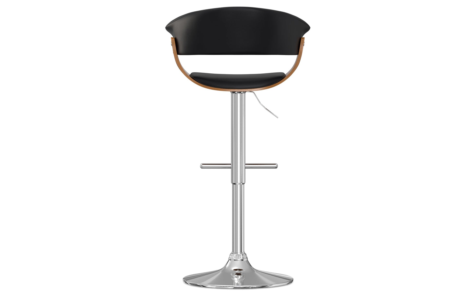 Black Vegan Leather | Sheldon Adjustable Swivel Bar Stool