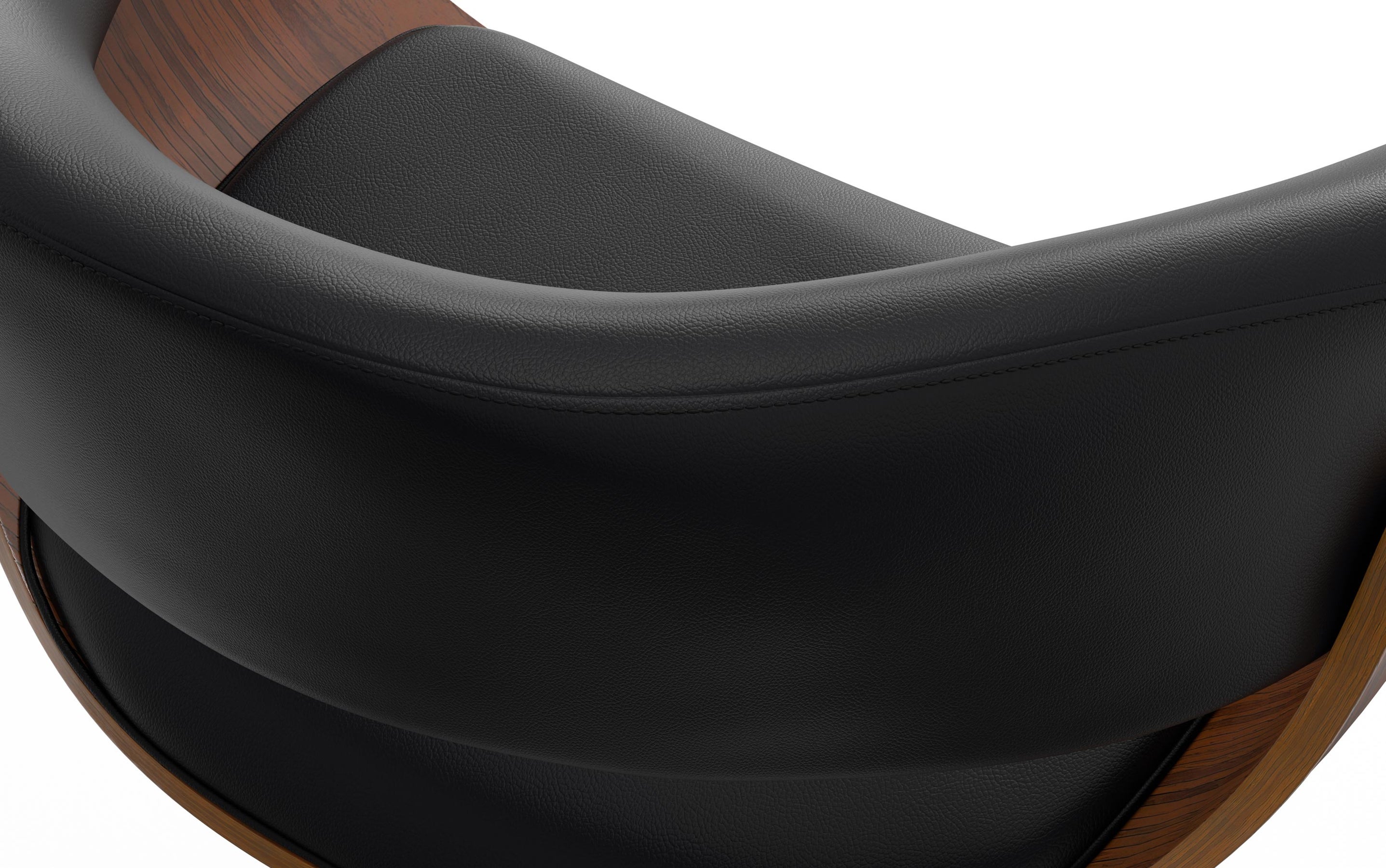 Black Vegan Leather | Sheldon Adjustable Swivel Bar Stool