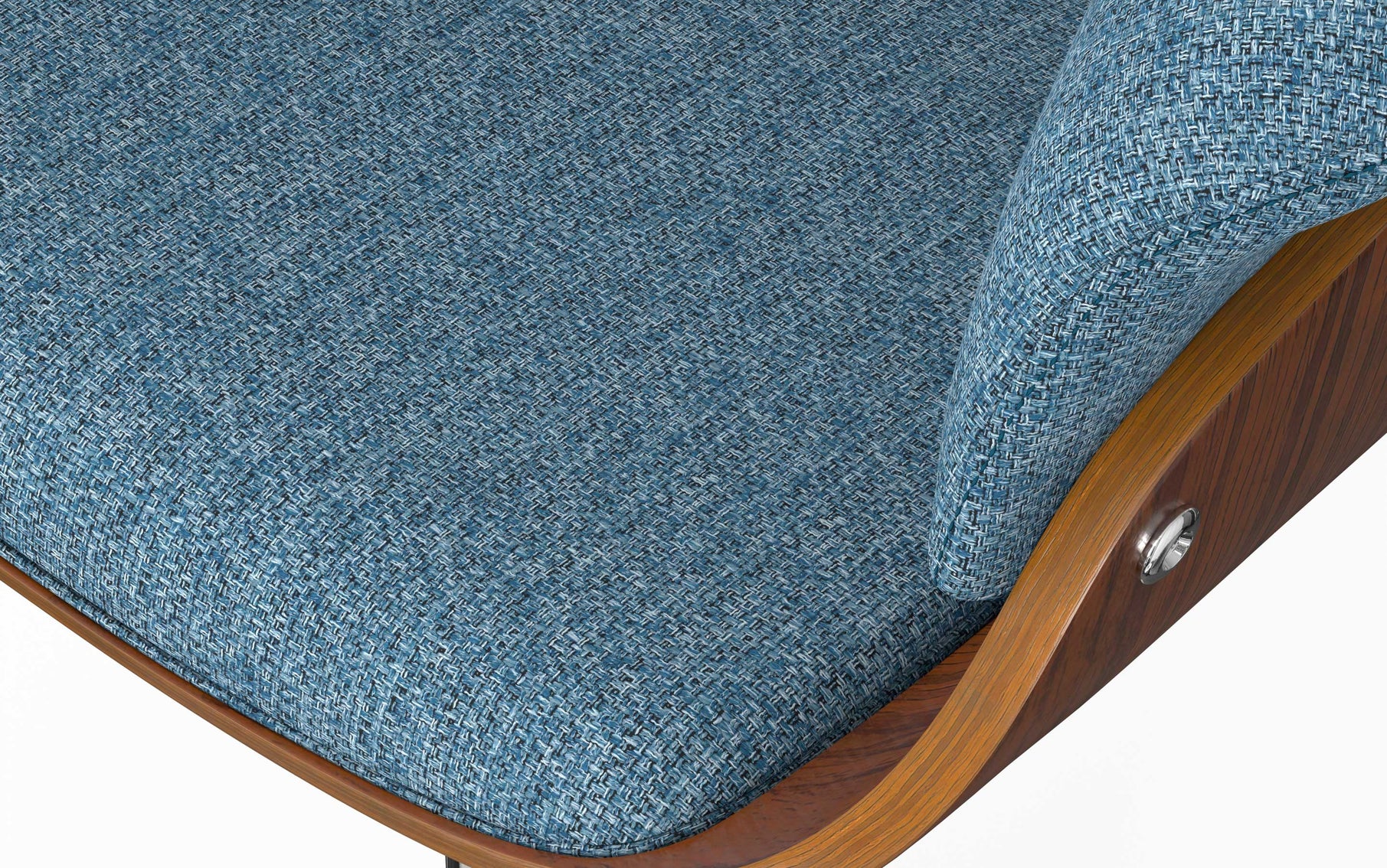 Denim Blue Linen Style Fabric | Sheldon Adjustable Swivel Bar Stool