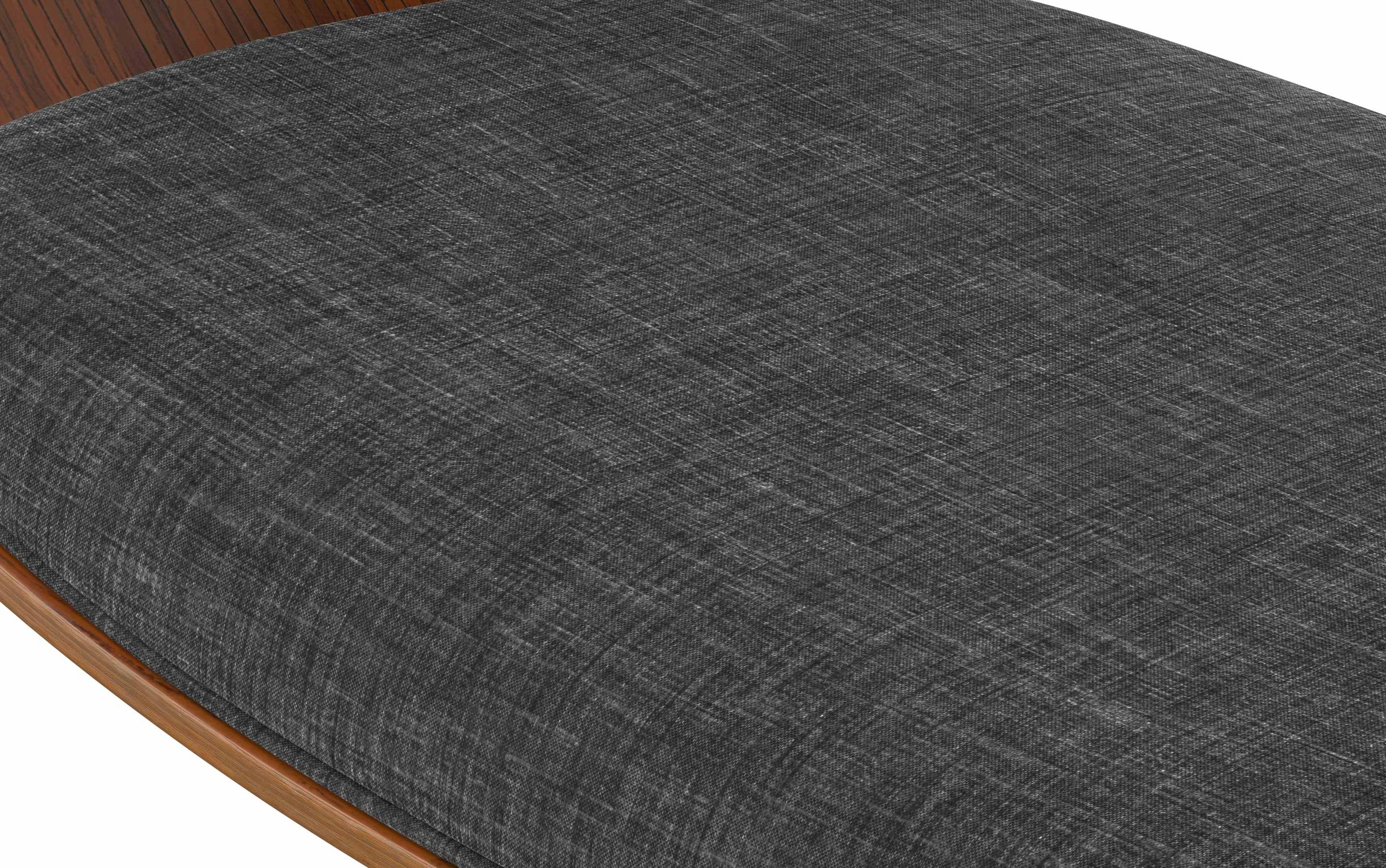 Charcoal Grey Linen Style Fabric | Sheldon Adjustable Swivel Bar Stool