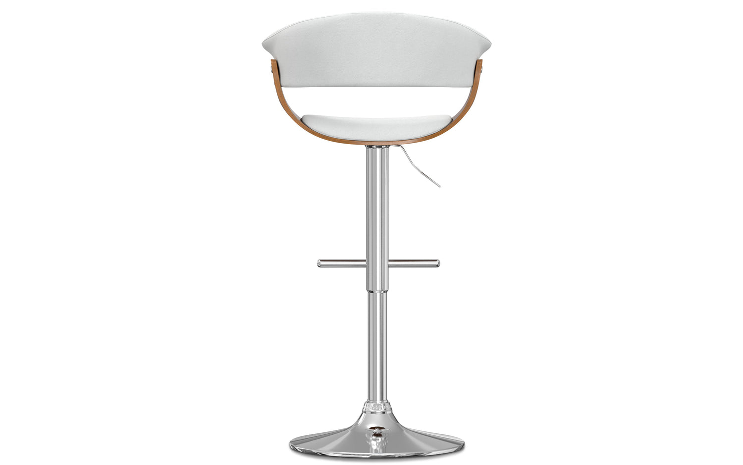 White Vegan Leather | Sheldon Adjustable Swivel Bar Stool