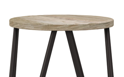 Natural | Simeon 24 inch Metal Counter Height Stool with Wood Seat
