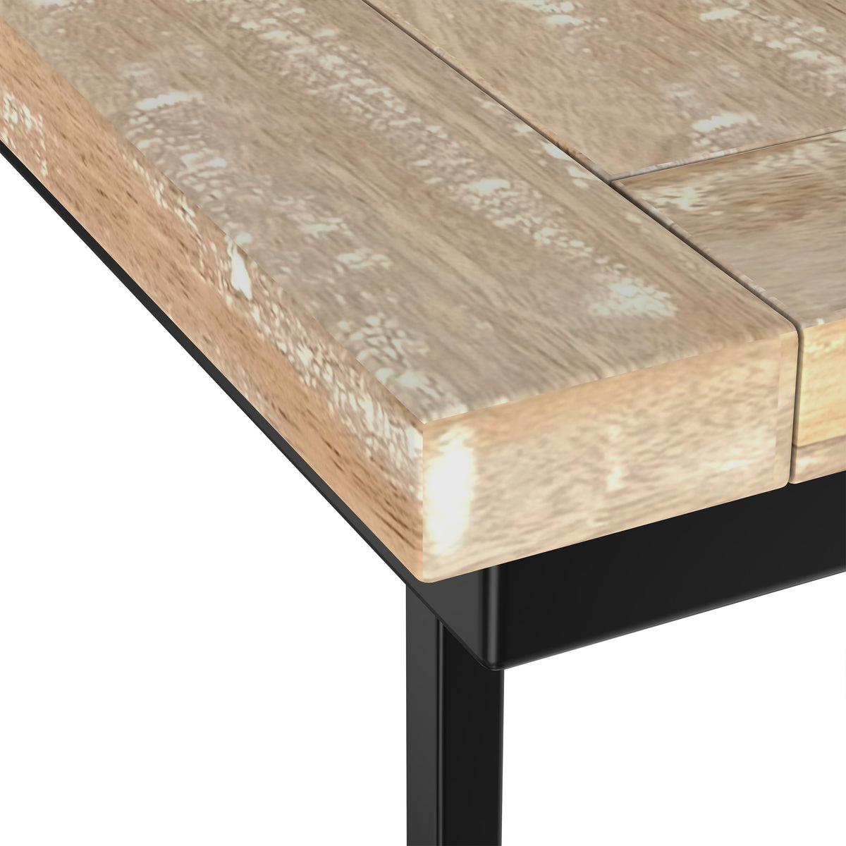Distressed White Wash Black | Skyler C Side Table