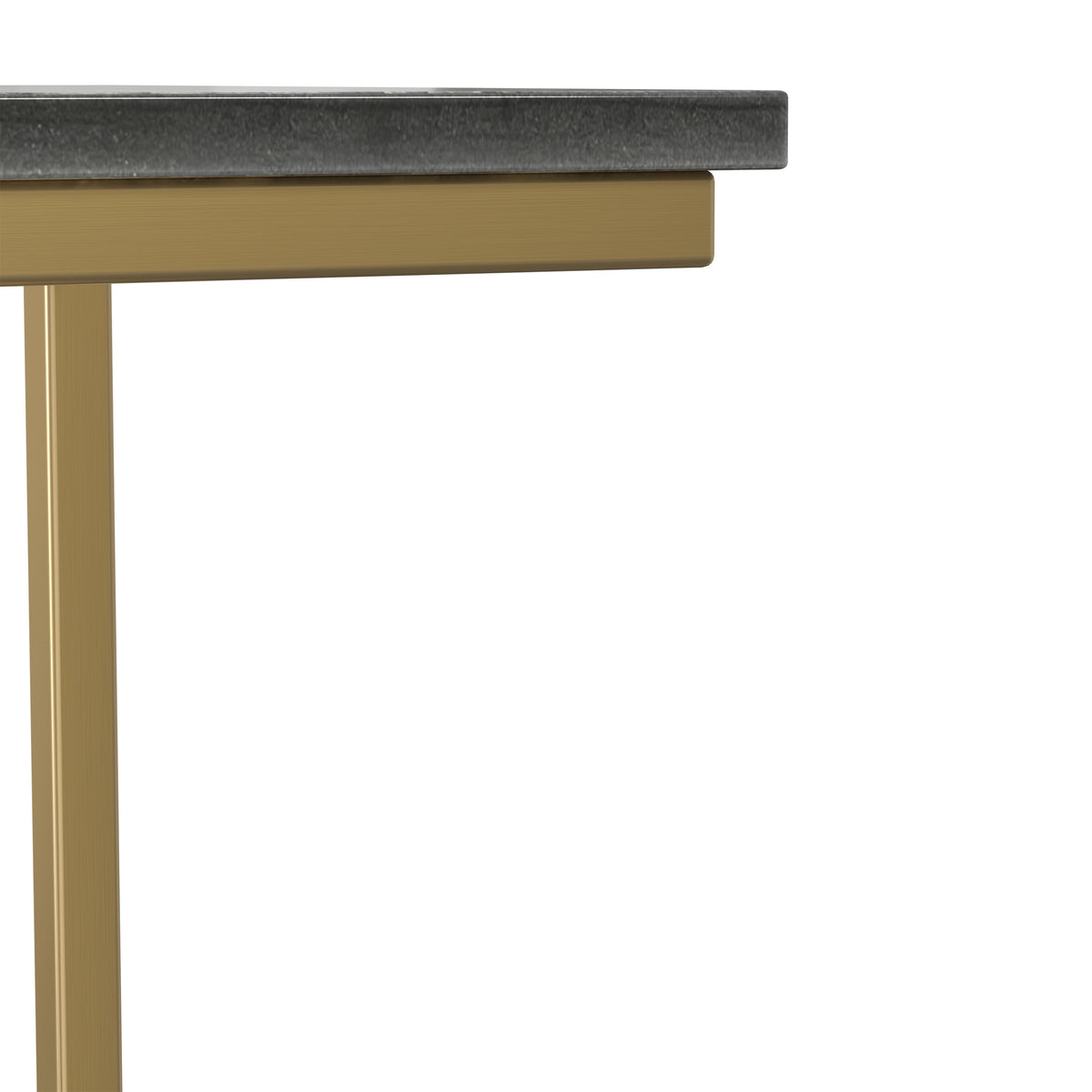 Black Marble/Gold | Skyler C Side Table with Genuine Marble Top
