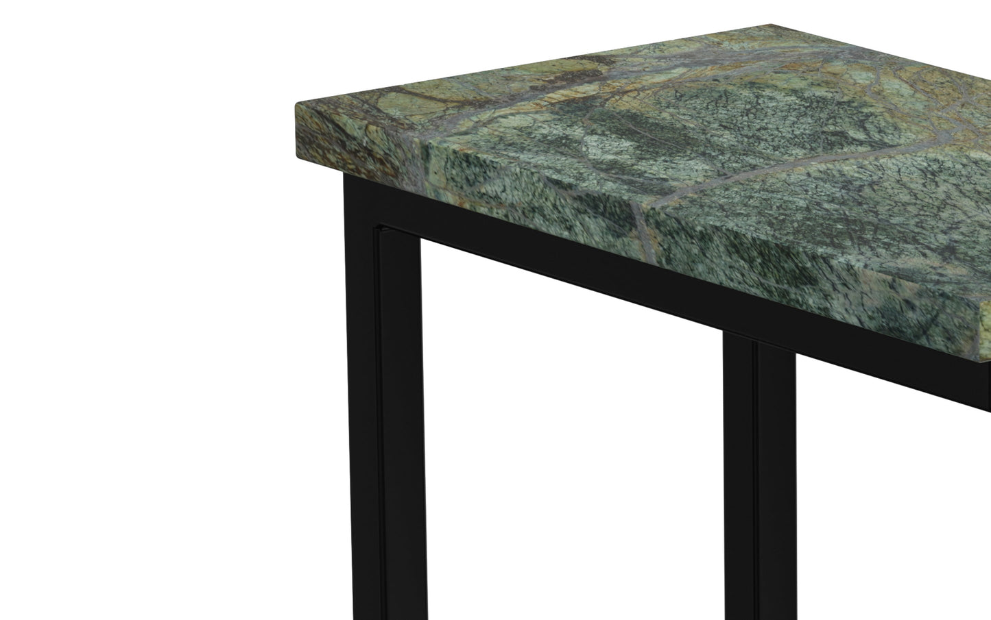 Green | Skyler C Side Table with Genuine Marble Top