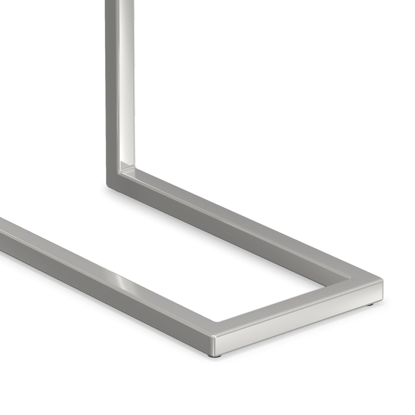 White Marble/Silver | Skyler C Side Table with Genuine Marble Top