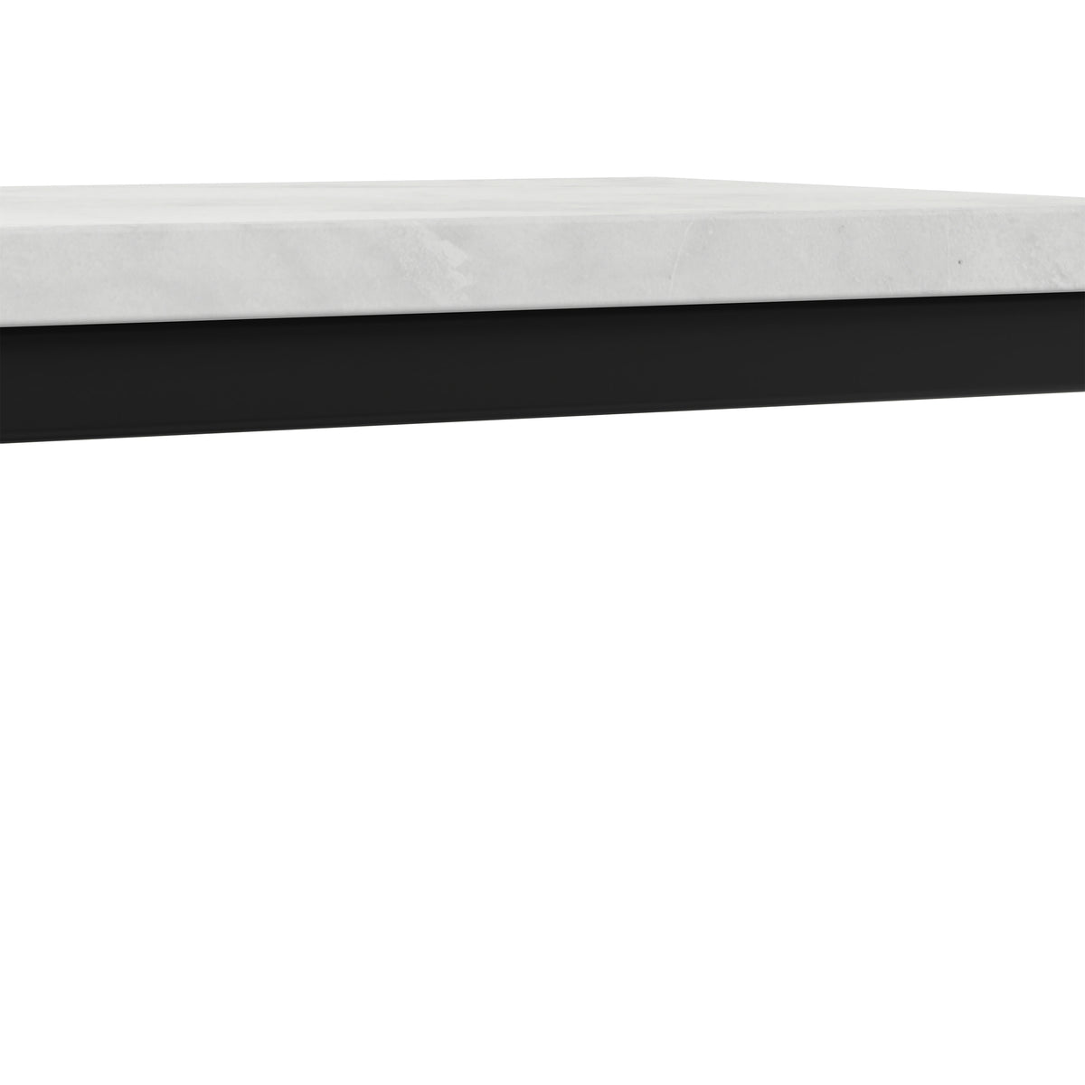 White Marble/Black | Skyler C Side Table with Genuine Marble Top