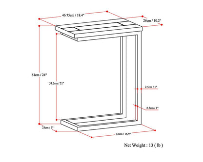 Natural Charcoal | Skyler C Side Table