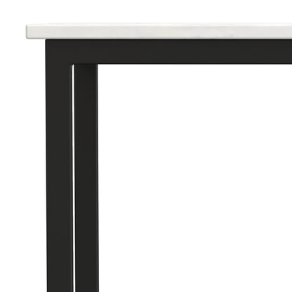 White Marble | Skyler 20 inch C Side Table with Genuine Marble Top