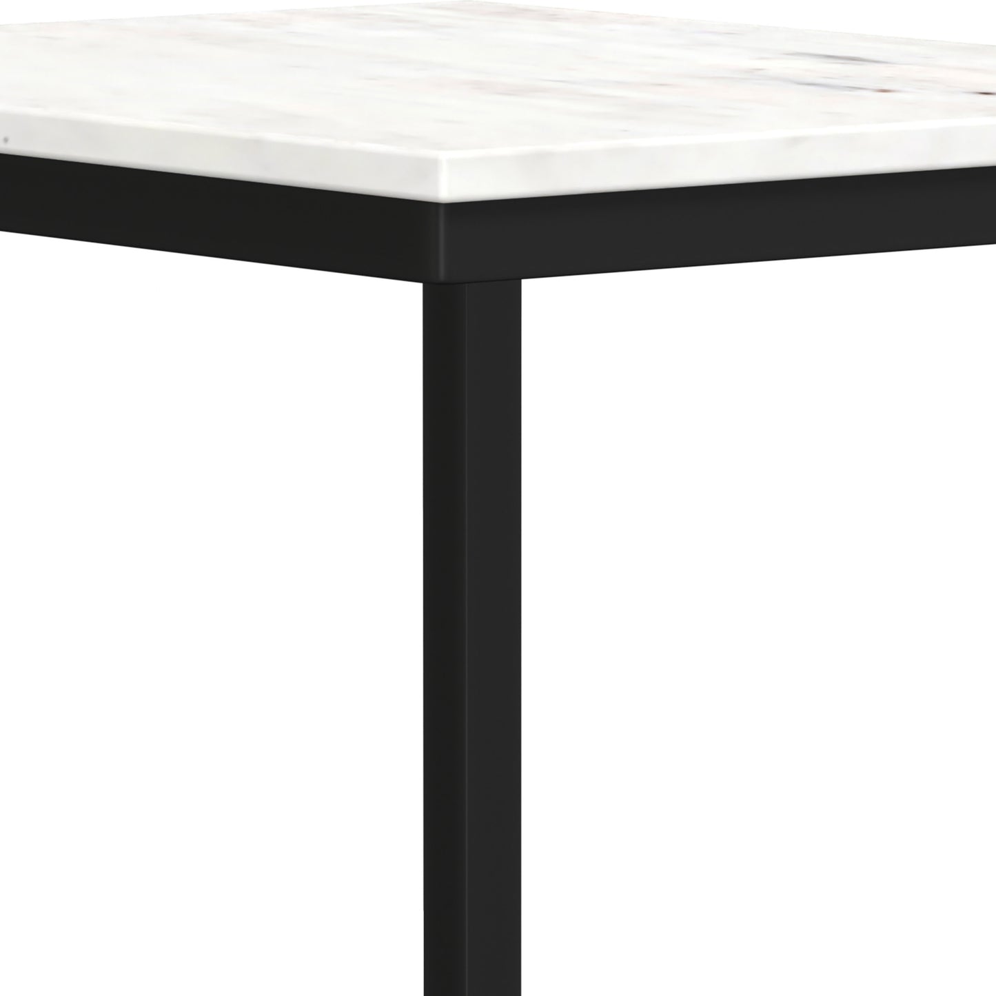 White Marble | Skyler 20 inch C Side Table with Genuine Marble Top