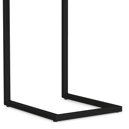White Marble | Skyler 20 inch C Side Table with Genuine Marble Top