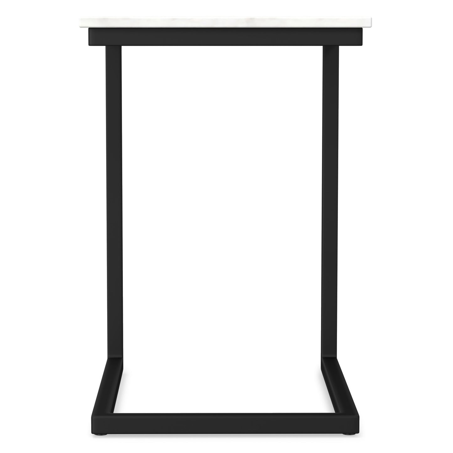 White Marble | Skyler 20 inch C Side Table with Genuine Marble Top